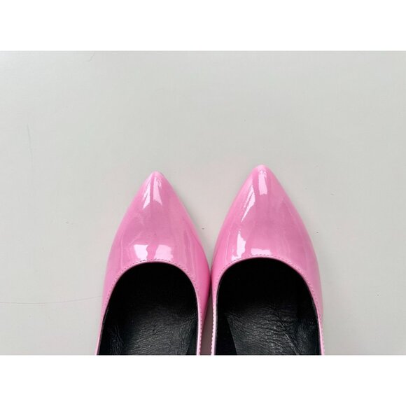 L'INTERVALLE Pink Patent Leather Pointed Toe Chunky Heel Pumps, Size 36 - Picture 6 of 14